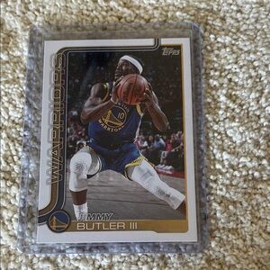 Topps Warriors Card with Blue and Yellow Uniform